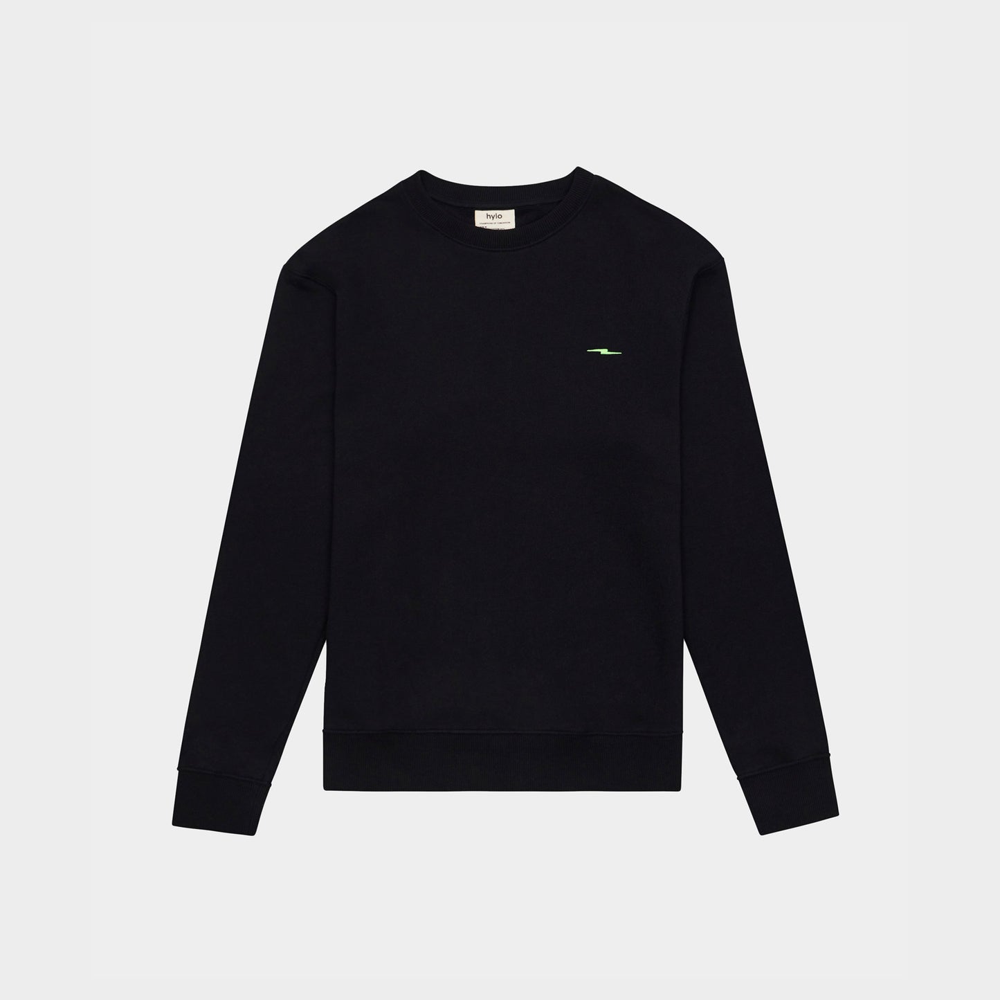Men's Graphic Sweatshirt - Black/Solar Green